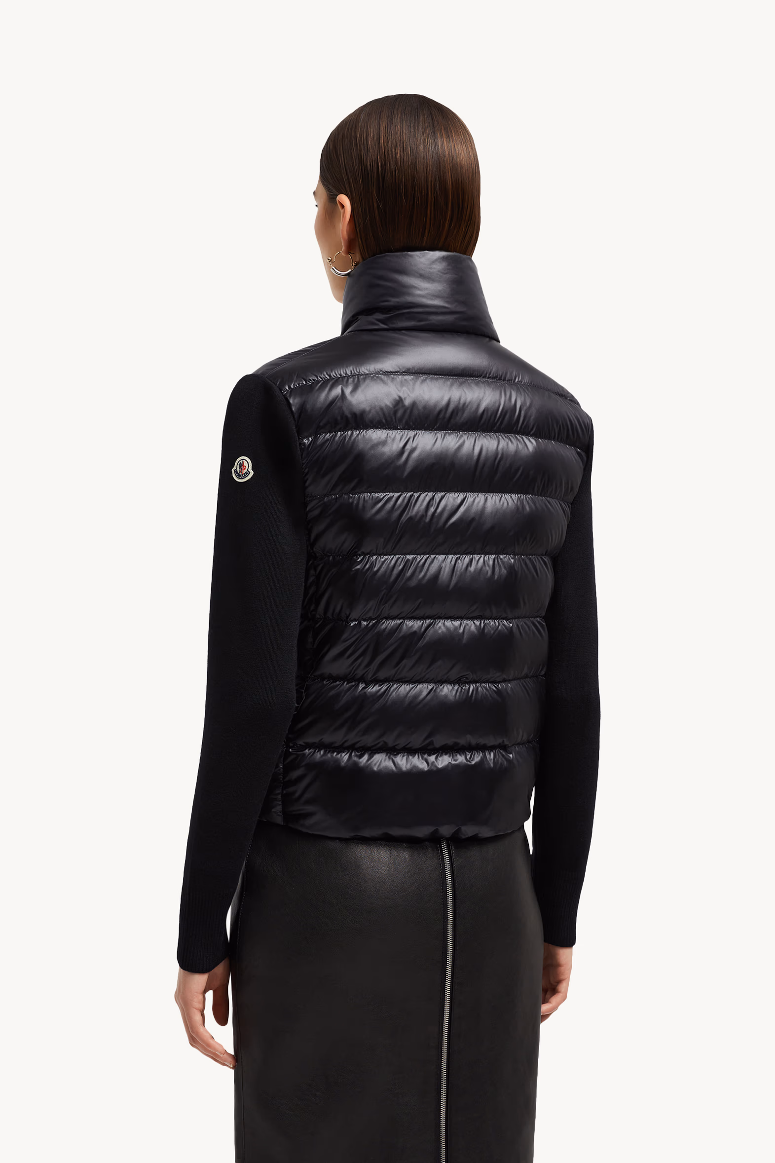 Padded Wool Cardigan Women Black Moncler 5
